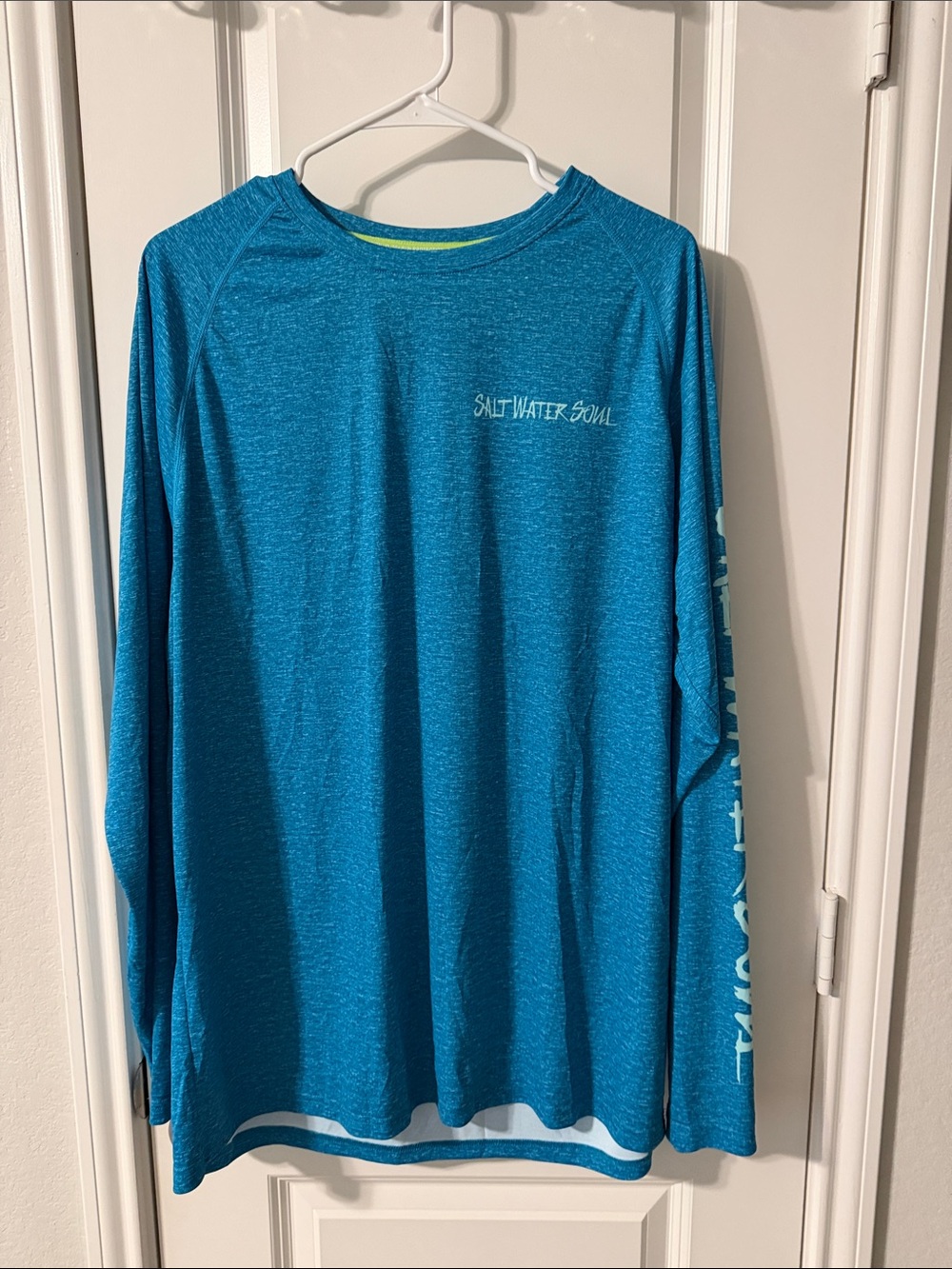 Men's Blue Long-Sleeve Swim Shirt